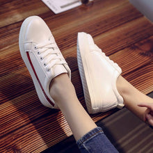 Load image into Gallery viewer, BODENSEE White Sneakers Women Canvas Shoes Women