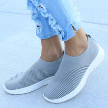 Load image into Gallery viewer, MCCKLE Plus Size Women Casual Knitting Sock Sneakers Stretch Flat Platform