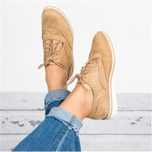 Load image into Gallery viewer, WENYUJH Rubber Brogue Shoes Woman Platform Oxfords British