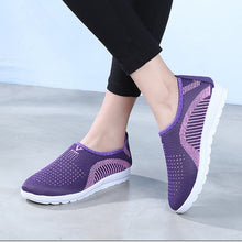 Load image into Gallery viewer, MUQGEW Women's Mesh Flat shoes patchwork slip-on Cotton