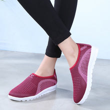 Load image into Gallery viewer, MUQGEW Women's Mesh Flat shoes patchwork slip-on Cotton